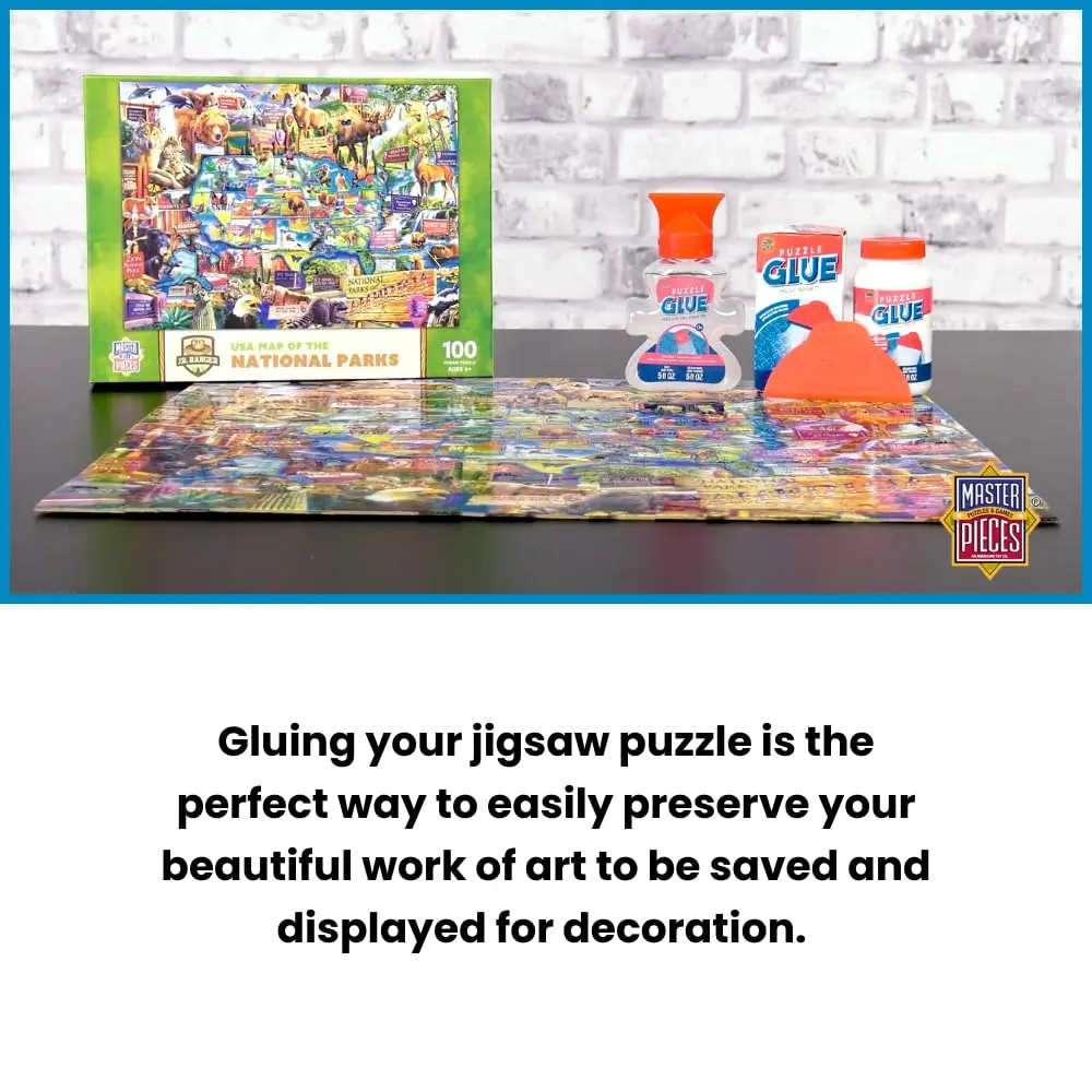 MasterPieces Clear Puzzle Glue 2 Pack 10 fl oz (295 ml) | USA-Imported Adhesive for Jigsaw Puzzles - view 3