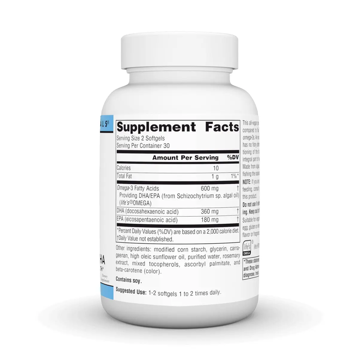 Source Naturals Vegan Omega-3s 300 mg | Vegetarian EPA-DHA for Heart & Brain Support (70-120 chars) - view 2