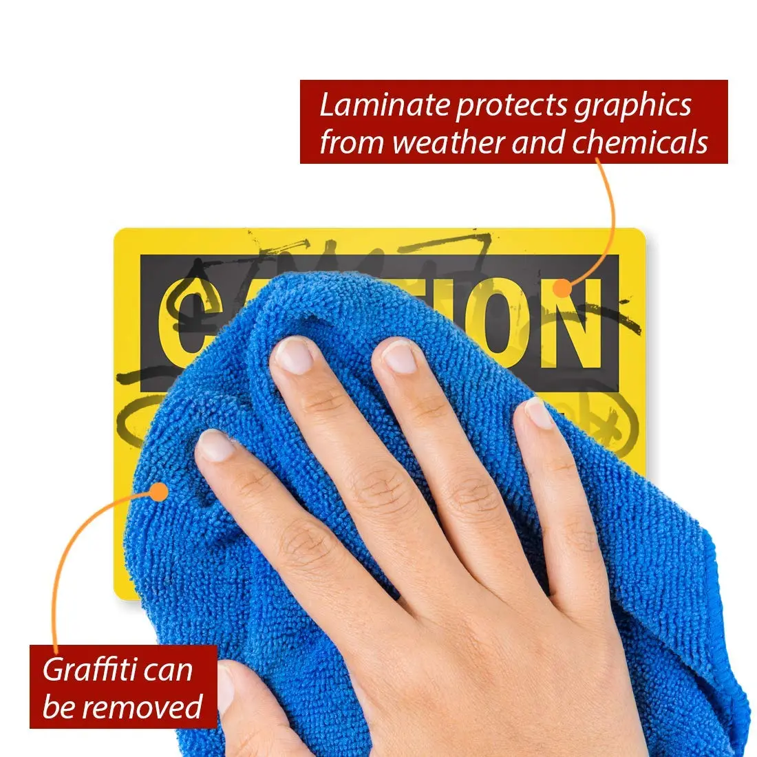 SmartSign Caution Hearing Protection Required Adhesive Vinyl OSHA Safety Sign 3.5" x 5" | Promotes Workplace Safety - view 2