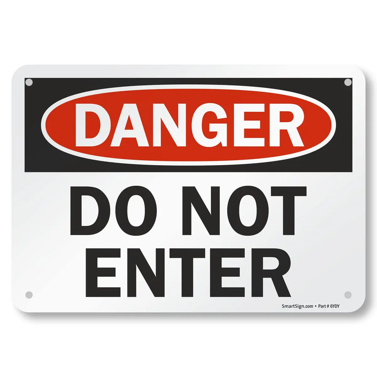 SmartSign Danger - Do Not Enter Sign | 7" x 10" Aluminum, OSHA Compliant, Heavy-Duty, 7 Year Durability - main product image