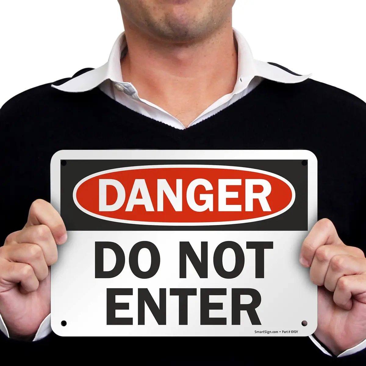 SmartSign Danger - Do Not Enter Sign | 7" x 10" Aluminum, OSHA Compliant, Heavy-Duty, 7 Year Durability - view 2