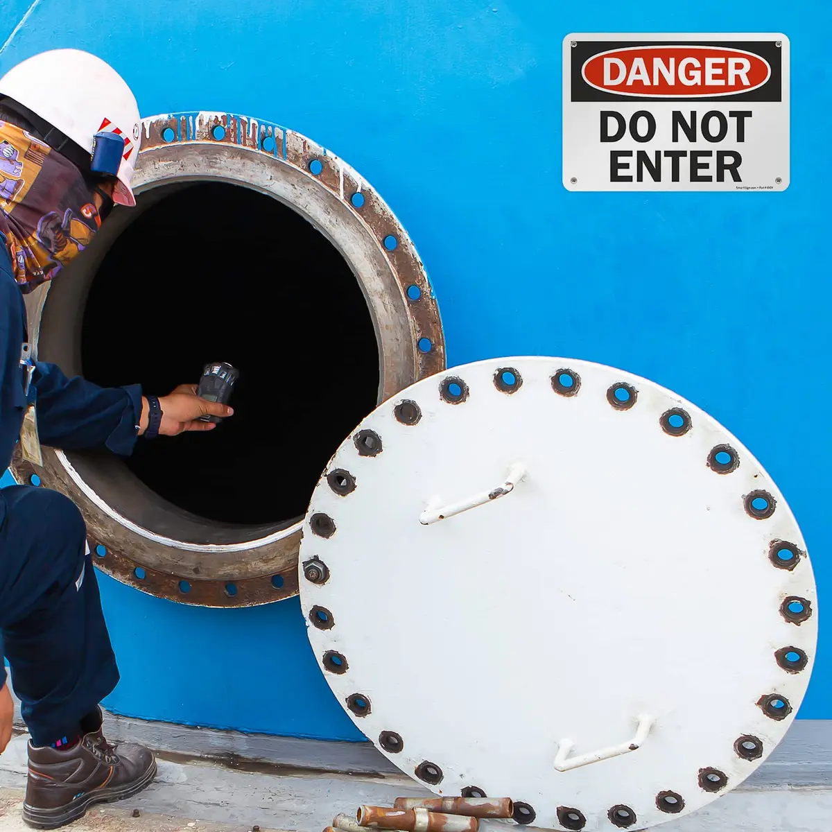 SmartSign Danger - Do Not Enter Sign | 7" x 10" Aluminum, OSHA Compliant, Heavy-Duty, 7 Year Durability - view 3