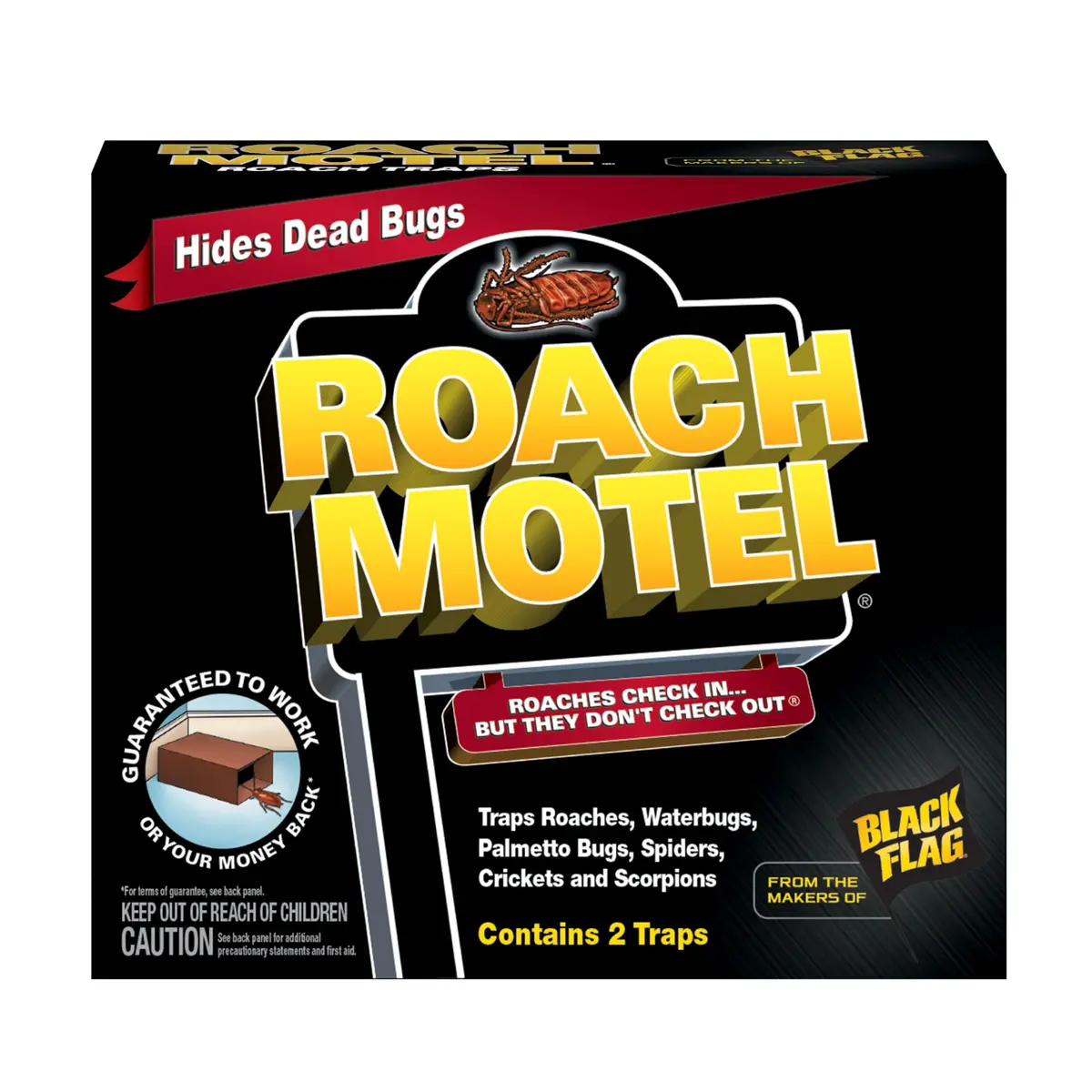 United Industries Roach Motel Traps 2 Count | No Pesticides, Hides Dead Bugs, Up to 4 Months - main product image