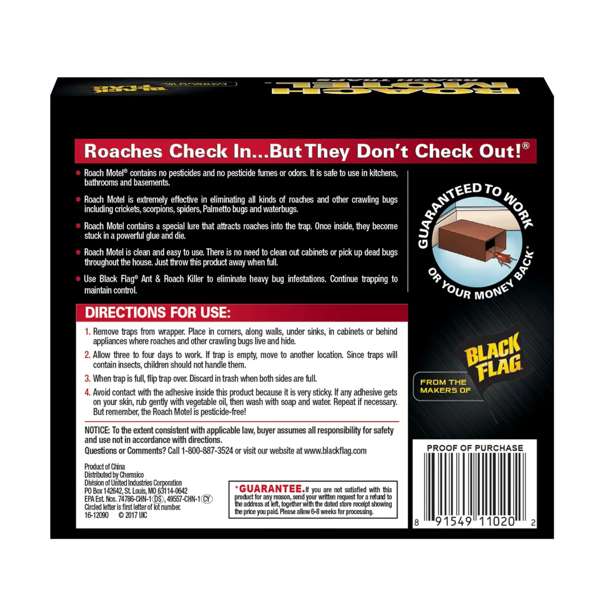 United Industries Roach Motel Traps 2 Count | No Pesticides, Hides Dead Bugs, Up to 4 Months - view 8