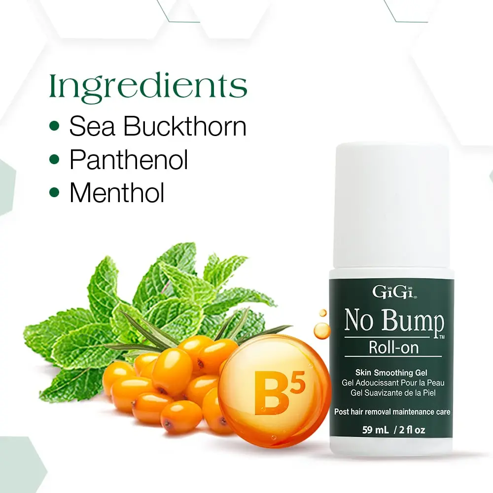 GIGI No Bump Roll-On Ingrown Hair Treatment 59ml (2 fl oz) | Exfoliating Salicylic Acid Gel Roller - view 5