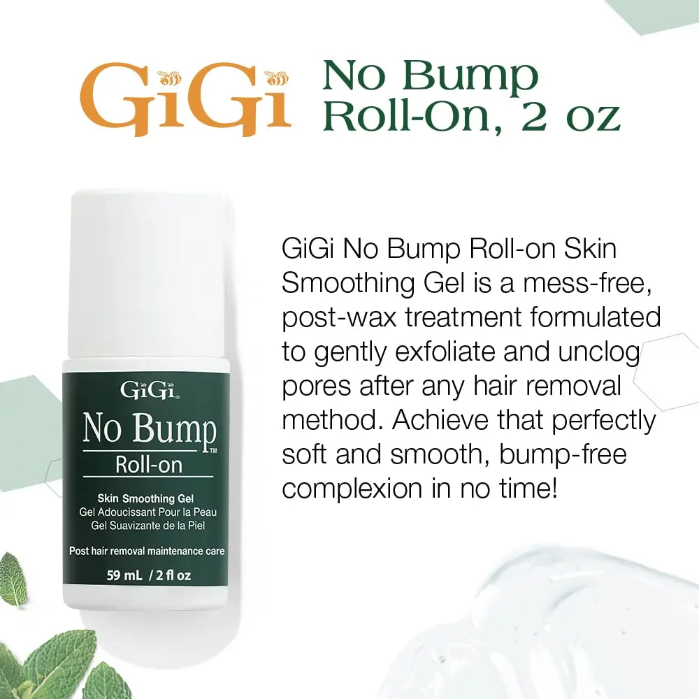 GIGI No Bump Roll-On – Ingrown Hair Treatment & Razor Bumps Remover for Women, Exfoliating BHA Salicylic Acid Skin Smoothing Gel Roller, Post Wax Care, 2 fl oz - view 2