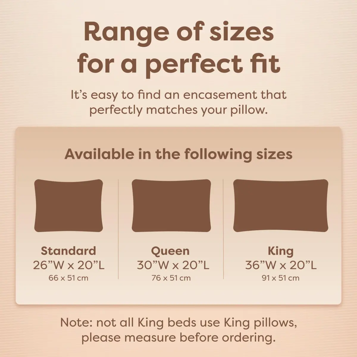 Hospitology Products Zippered Pillow Encasement King Size 91cm (36") x 51cm (20") | Hypoallergenic Waterproof Pillow Protector Set of 2 - view 6