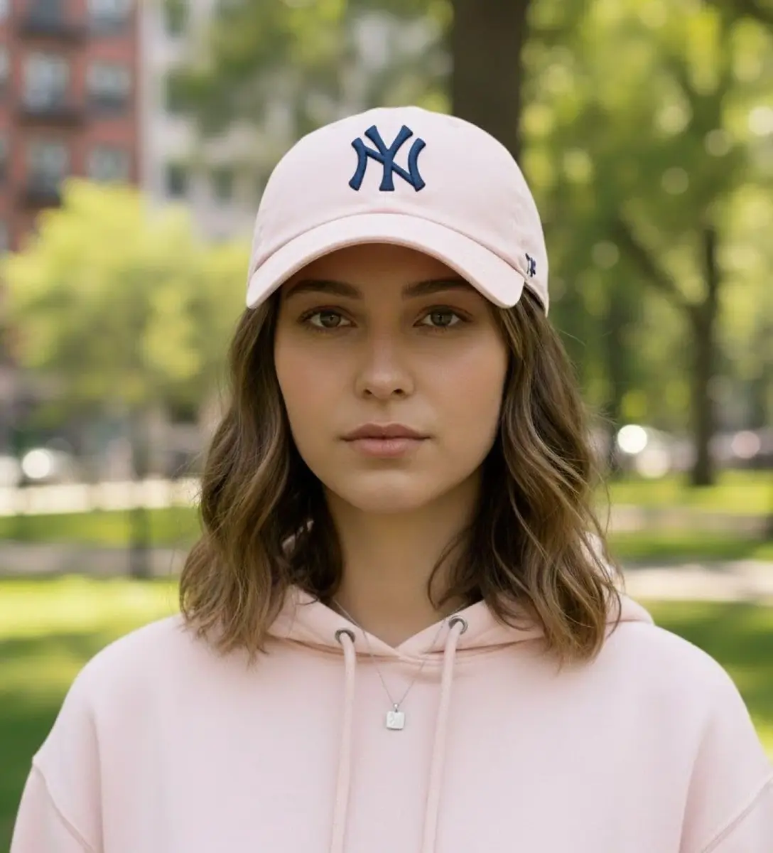 47 MLB New York Yankees Men's Brand Clean Up Cap, Natural, One-Size | Garment Washed Cotton Twill Baseball Hat - view 2