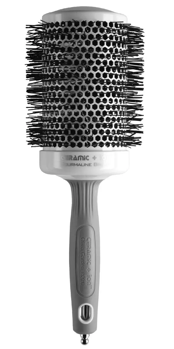 Olivia Garden Ceramic + Ion Round Thermal Hair Brush 3.5" Diameter | Vented Ceramic Barrel for Faster Styling - main product image