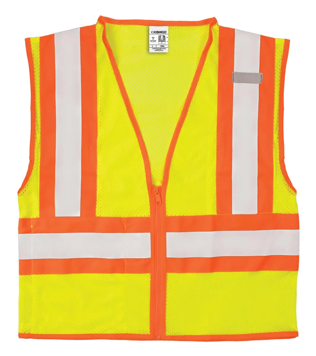 Kishigo High Visibility Reflective Mesh Vest 1055 | ANSI Type R/Class 2, Orange, L - view 2