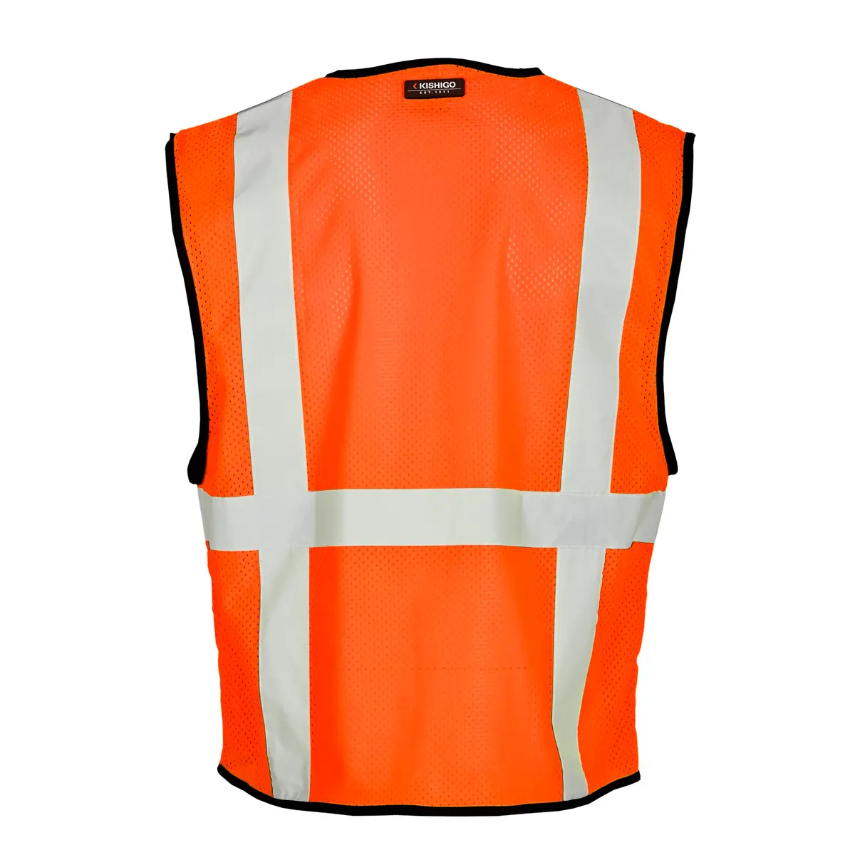 Kishigo 1191 Economy Series Ultra Cool Mesh 6 Pocket Vest, Fits 2X-Large and 3X-Large, Lime | ANSI 107 Type R Class 2 High-Visibility Vest - view 3