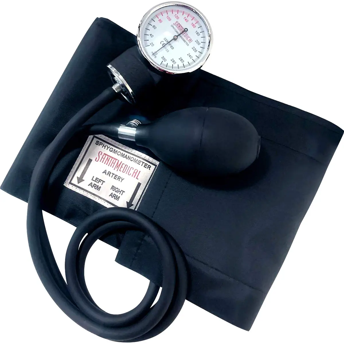 Santamedical Adult Deluxe Aneroid Sphygmomanometer Black | Accurate BP Readings for Confidence - view 7