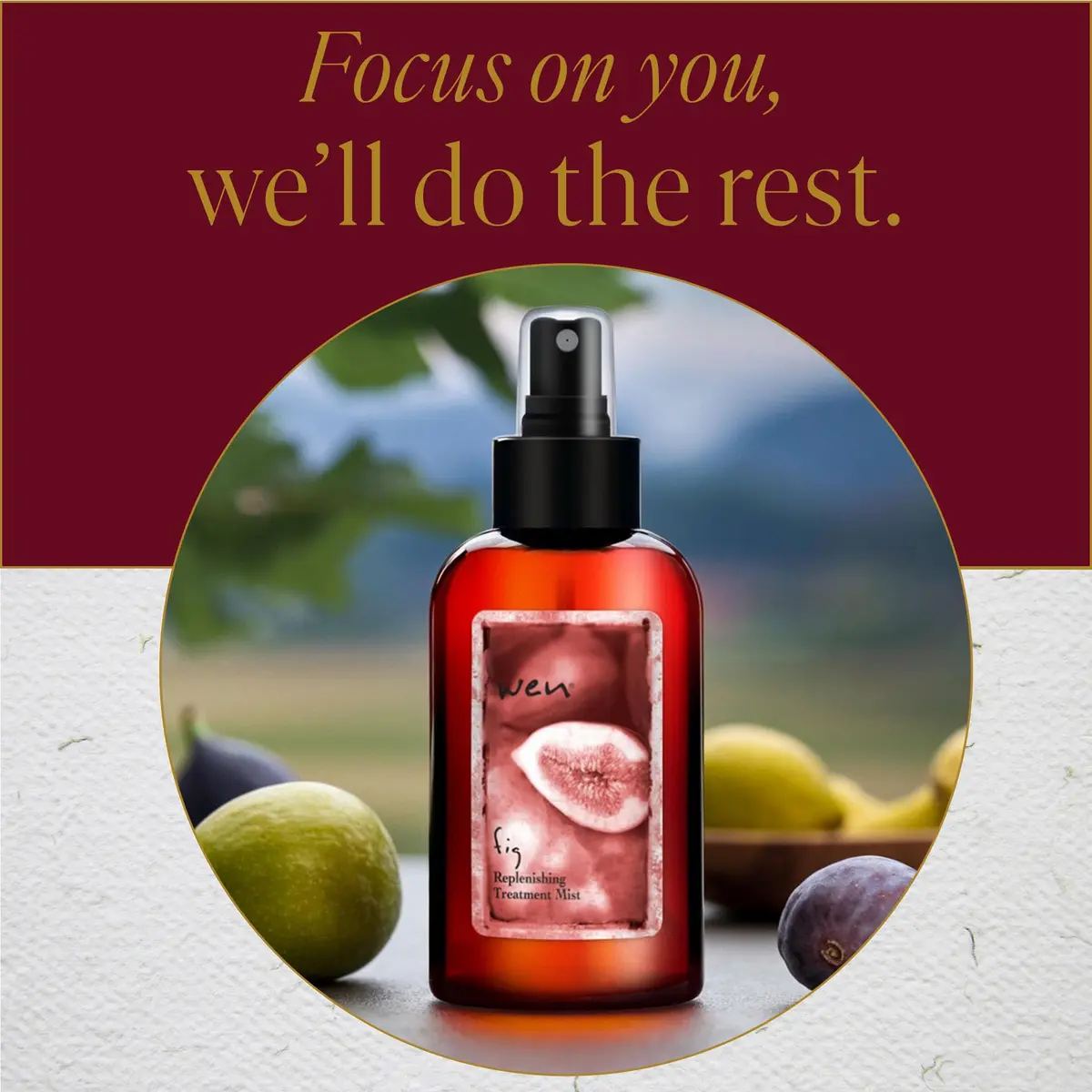 WEN by Chaz Dean Replenishing Treatment Mist - Hydrating Hair Mist, Hair Oil Spray, Weightless Hair Shine, Frizz Control Spray for Wavy, Curly or Straight Hair - Fig, 6 Fl Oz - view 5