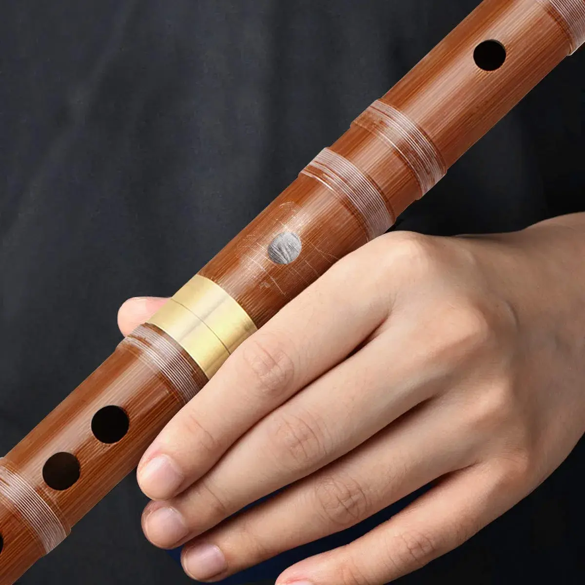 Kmise D Key Bamboo Flute Dizi Traditional Handmade Chinese Musical Instrument | 37.6 cm (14.8 in) - view 2