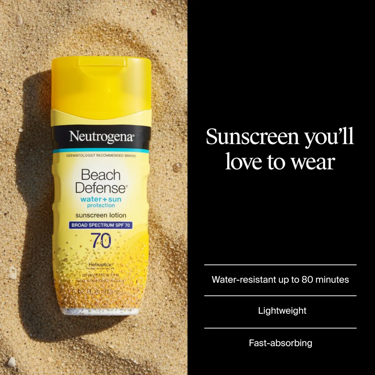 Neutrogena Beach Defense Sunscreen Lotion SPF 70 198ml (6.7 Fl Oz) | Broad Spectrum UVA/UVB Protection - view 2