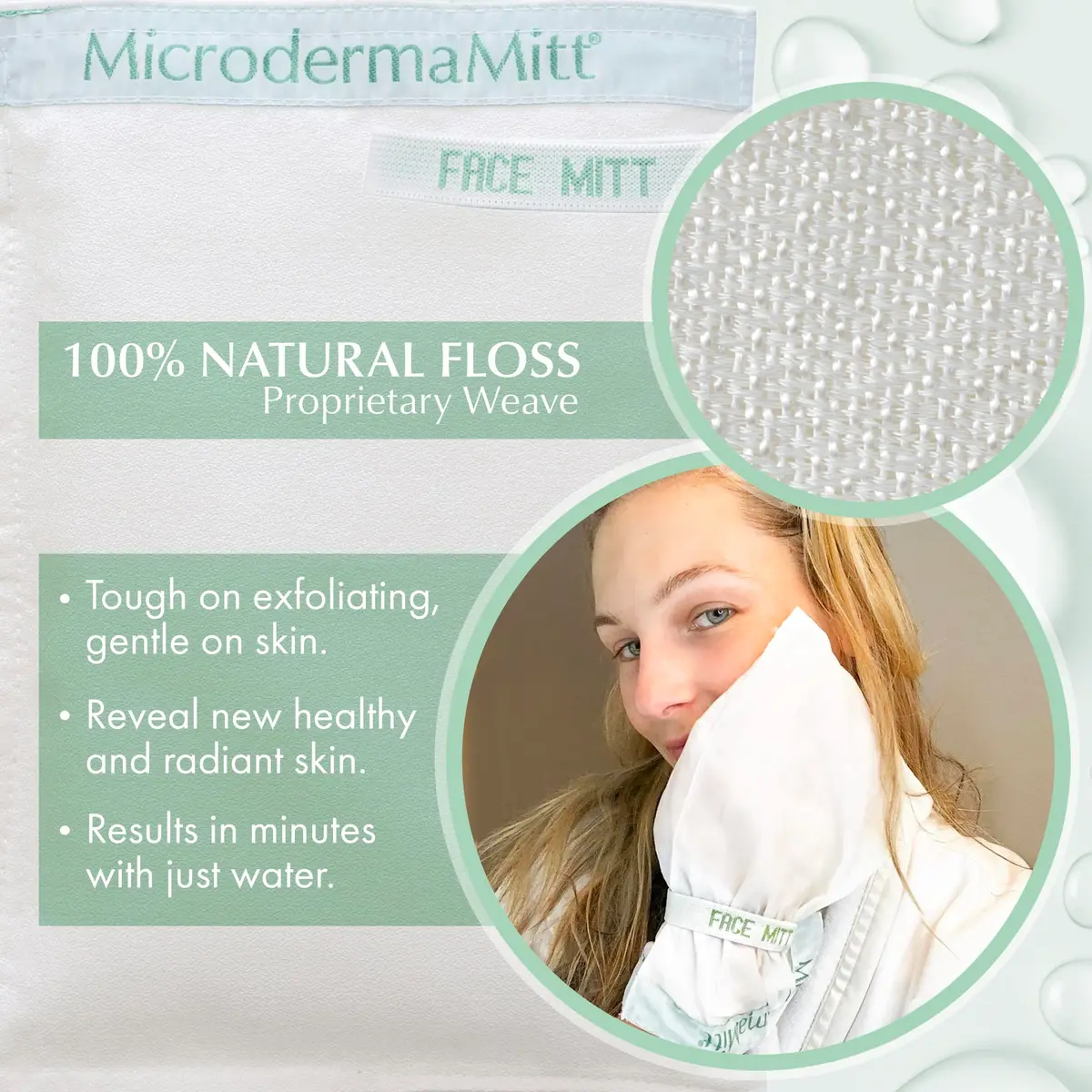 MicrodermaMitt Deep Exfoliating Face Mitt - Turkish Kessa Glove for Gentle Skin Renewal, 1 Count - view 2