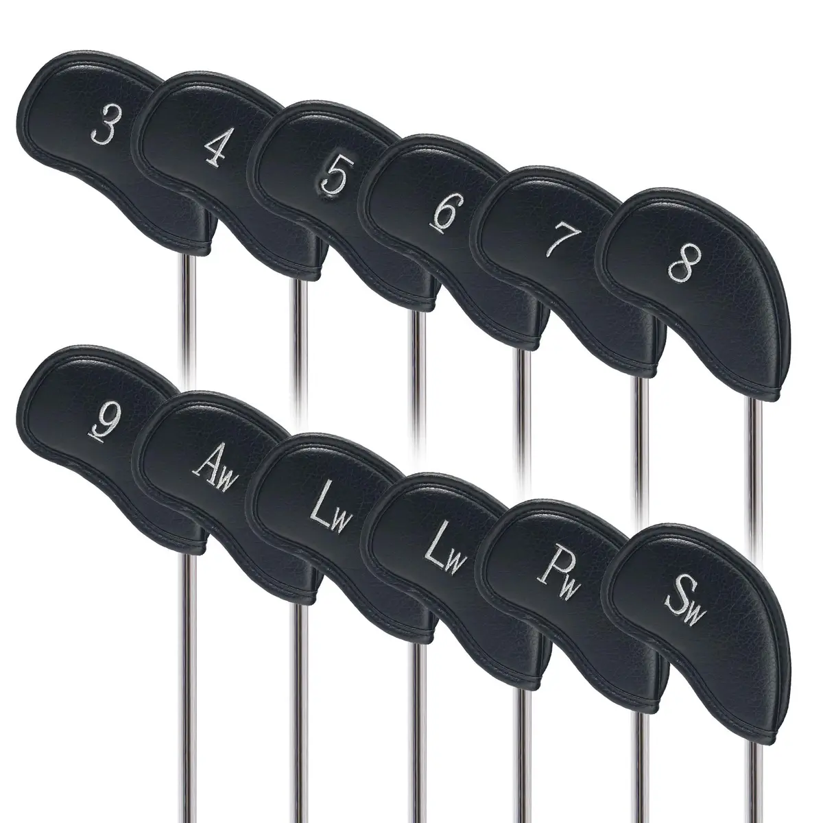 CRAFTSMAN GOLF 12pcs Synthetic Leather Iron Head Covers Set Water-proof Oversize | Fits All Brands - view 7
