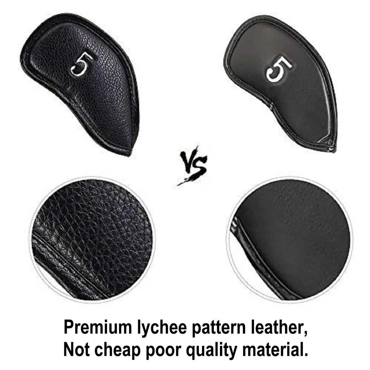CRAFTSMAN GOLF 12pcs Synthetic Leather Iron Head Covers Set Water-proof Oversize | Fits All Brands - view 4