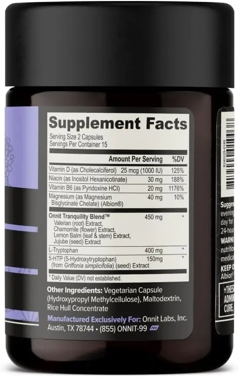 ONNIT New Mood Stress & Sleep Support Supplement with 5-HTP, 30 Count | Mood & Relaxation Aid for Stress & Sleep - view 6