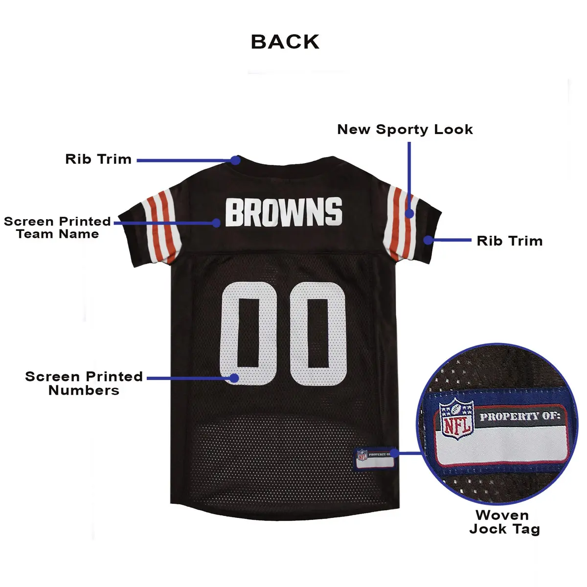 Pets First Cleveland Browns NFL Dog Jersey Extra Large | Official NFL Licensed Pet Jersey for Dogs - view 4