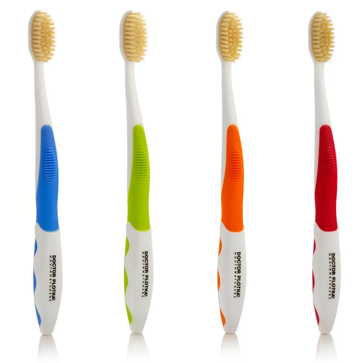 MOUTHWATCHERS Dr Plotka's Soft Bristle Flossing Toothbrush 4-Pack | Dual-Layered Bristles for Deep Clean - main product image