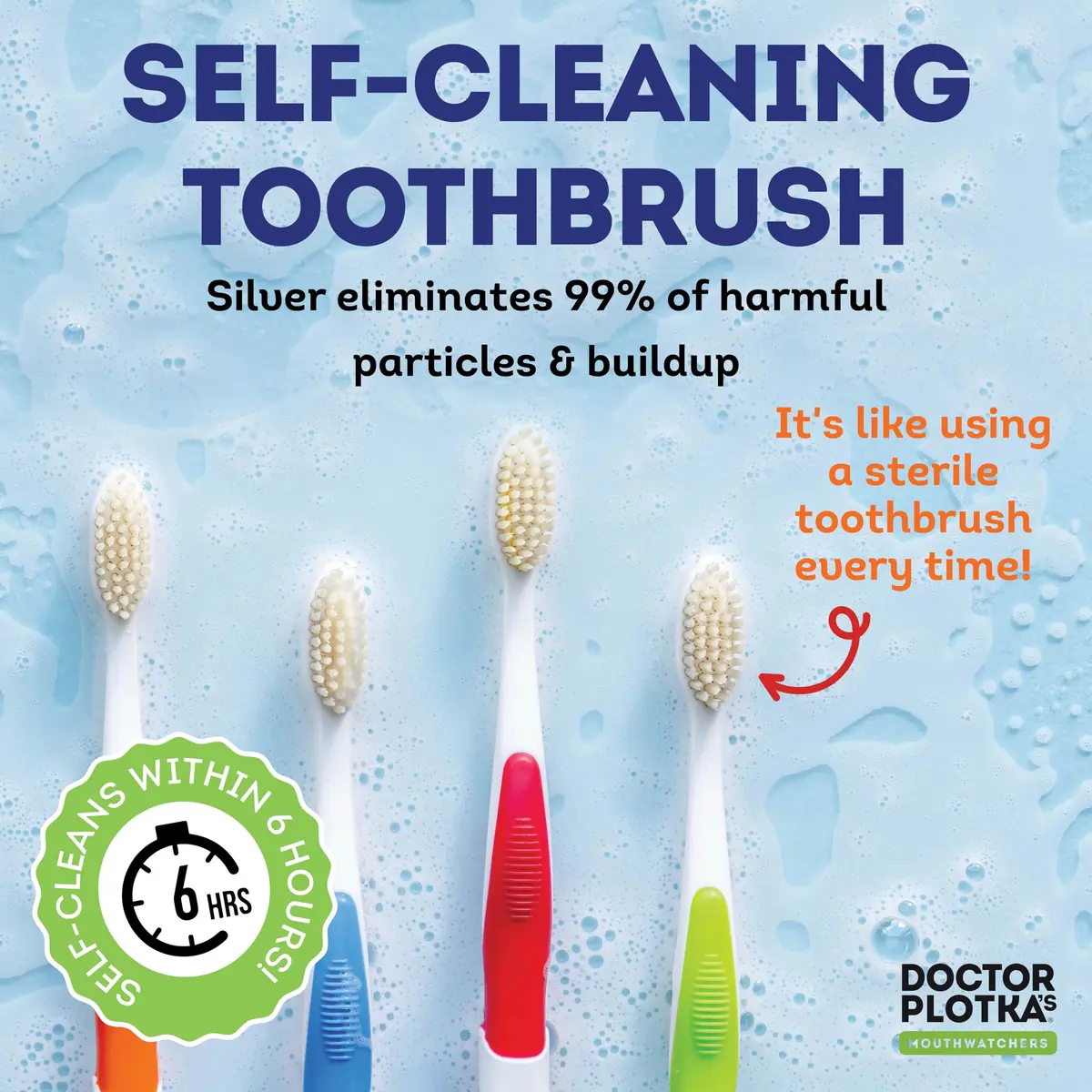 MOUTHWATCHERS Dr Plotka's Soft Bristle Flossing Toothbrush 4-Pack | Dual-Layered Bristles for Deep Clean - view 4