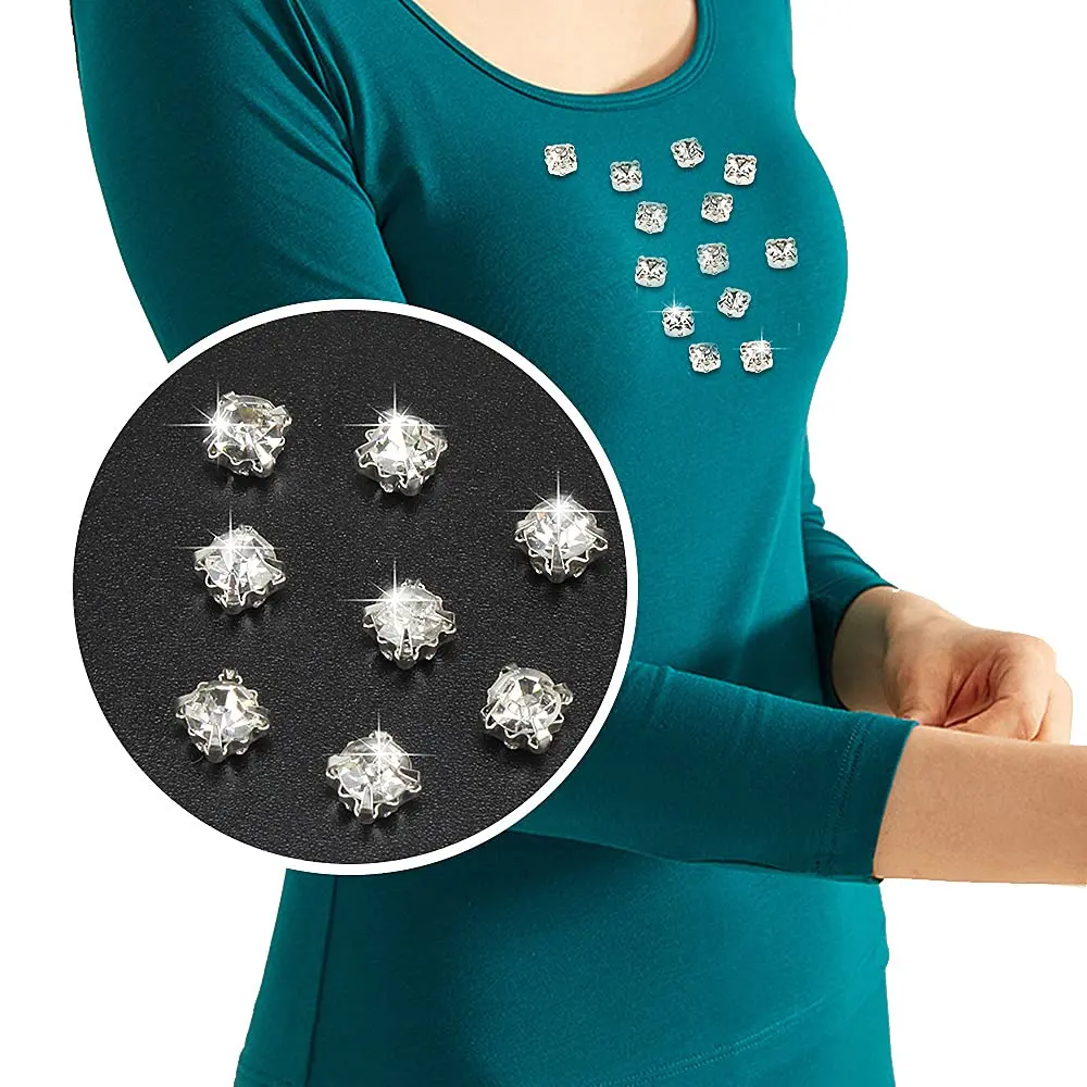 LolliBeads Crystal Ringed Sew-On Rhinestones 4mm (100 Pcs) | AAA Quality Czech Glass with Silver-Plated Brass Base - view 6
