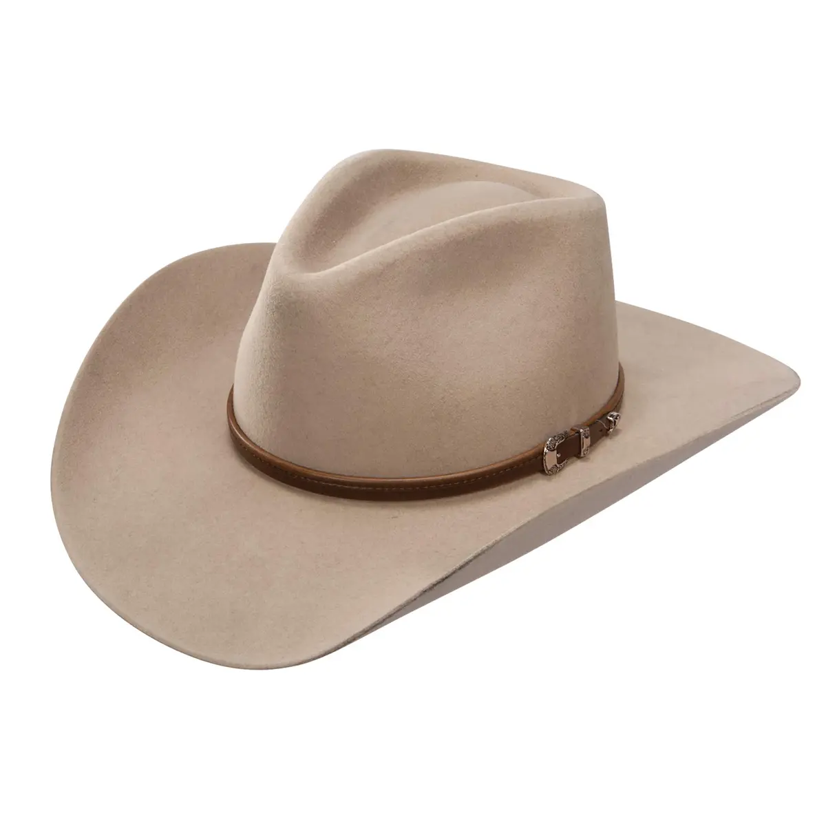 Stetson Seneca Cowboy Hat 7 5/8 in Silversand | Water-Resistant Buffalo Fur Felt Western - main product image