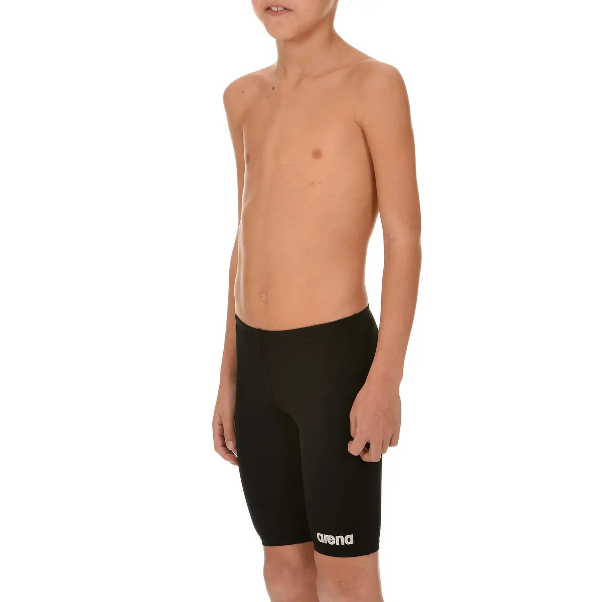 ARENA Boy's Board Swim Jammer MaxLife Knee-Length Swimsuit Black/Metallic Silver | Chlorine & UV Resistant (70-120 chars) - main product image
