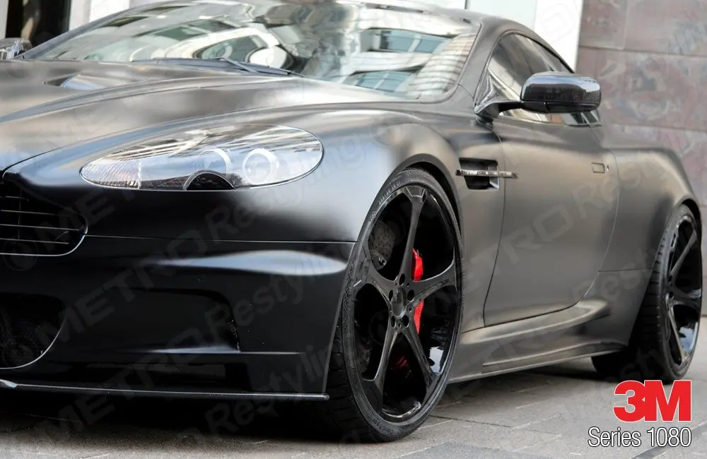 3M 2080 S12 Satin Black 5ft x 3ft | Premium Satin Car Wrap Vinyl Film - view 2