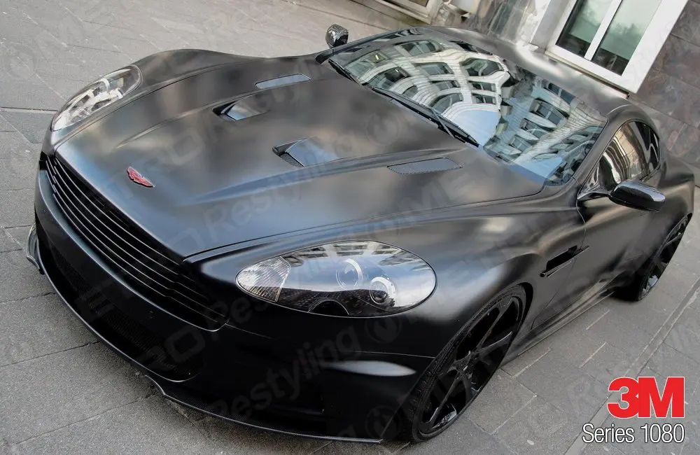 3M 2080 S12 Satin Black 5ft x 3ft | Premium Satin Car Wrap Vinyl Film - view 3