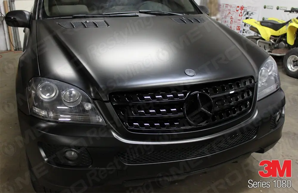 3M 2080 S12 Satin Black 5ft x 3ft | Premium Satin Car Wrap Vinyl Film - view 4