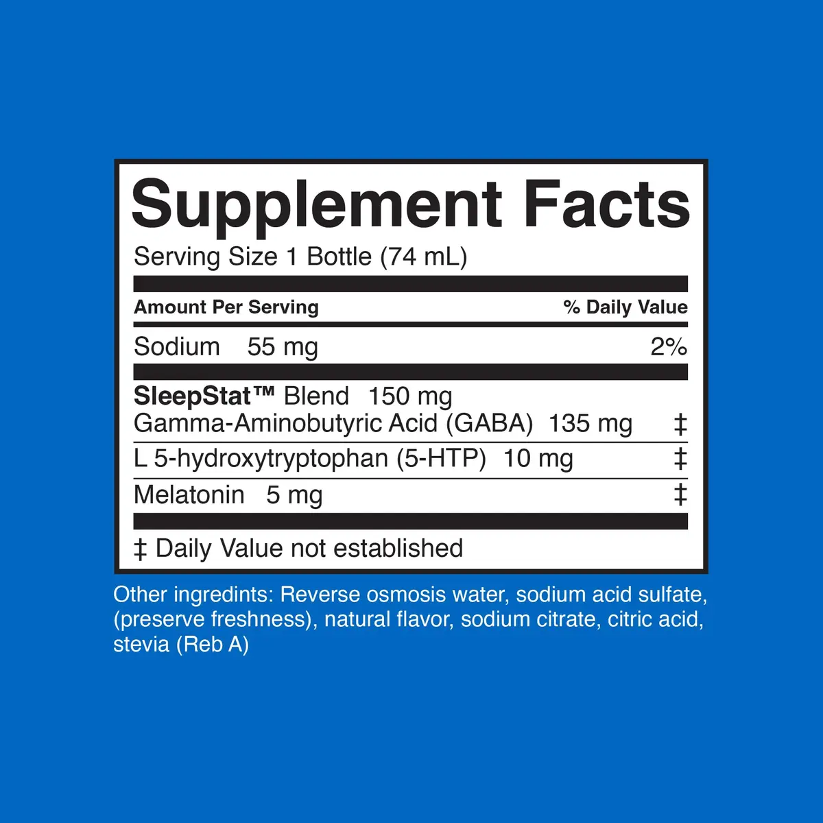Dream Water Sleep Aid Supplement Drink; Melatonin 5mg, GABA, 5-HTP; Zero Sugar, Natural Flavors, No Added Colors, 2.5 oz Liquid Sleep Shots, Snoozeberry, 4-Count | Supports restful sleep - view 9