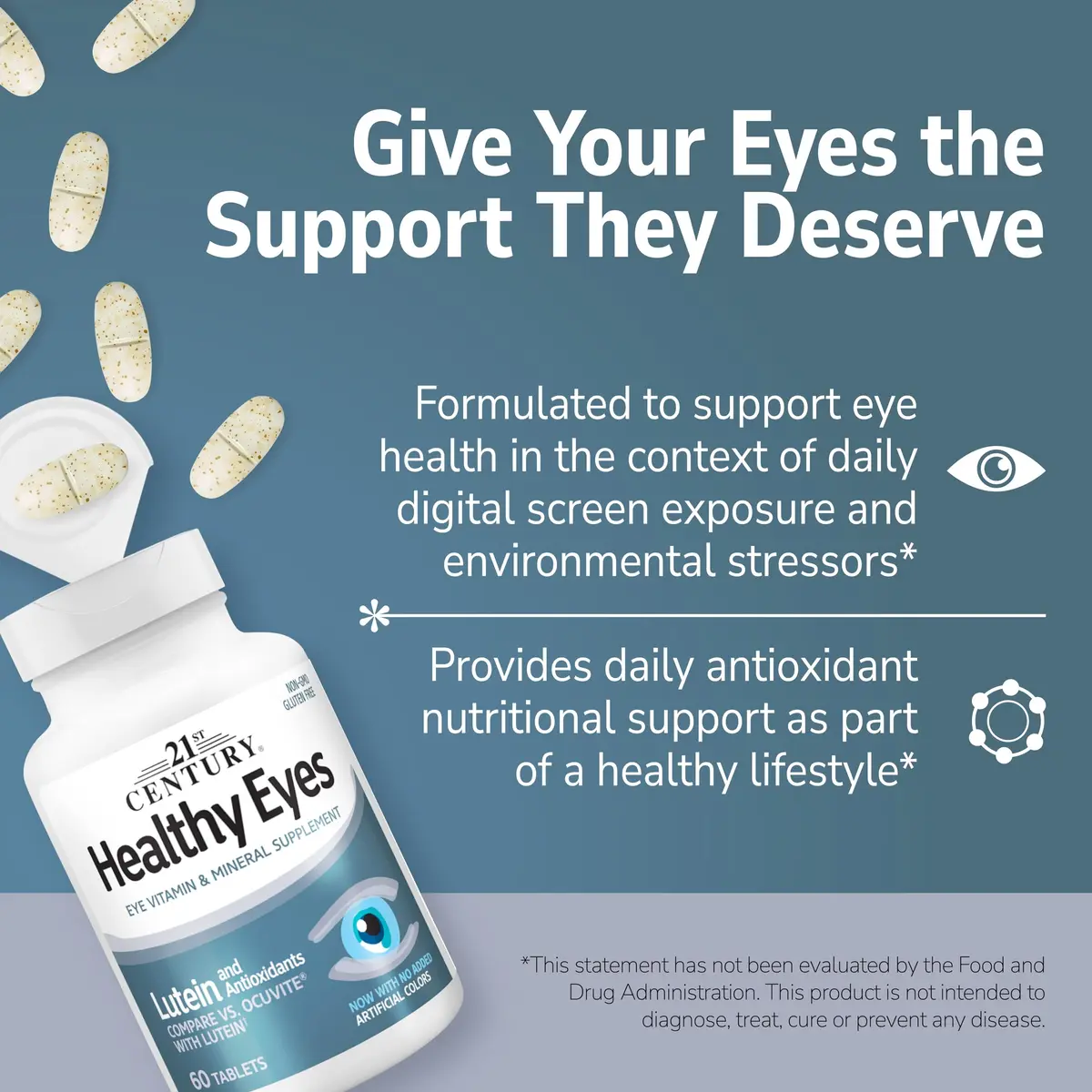 21st Century Healthy Eyes with Lutein 60 Tablets | Vision Support for Screen Time & Aging Eyes - view 3
