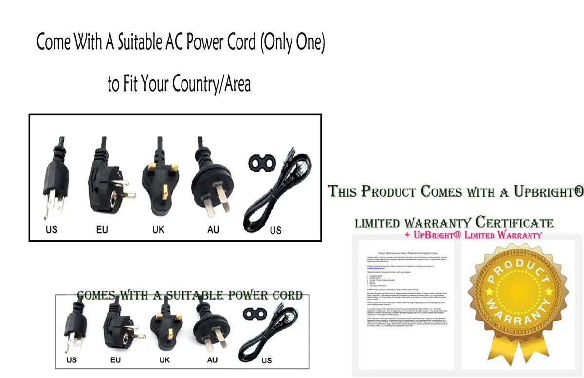 UPBRIGHT 12V AC/DC Adapter for Korg SP 250 SP250 PA 50 PA50 SD LP 250 LP350 MP10 | 48W Power Supply - view 4