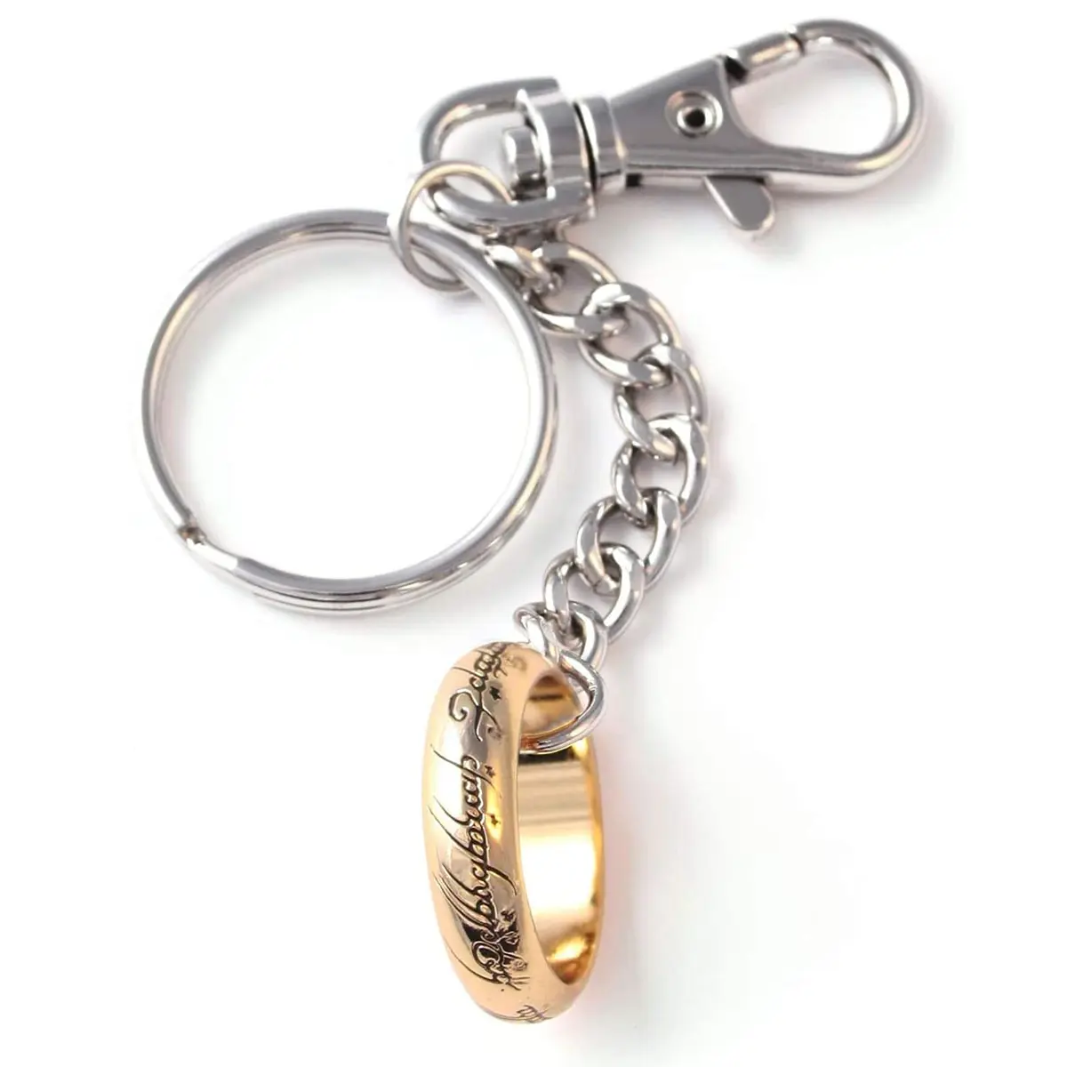 The Noble Collection Lord of the Rings - The One Ring Key Chain | Die Cast Metal, Silver, Unisex - main product image