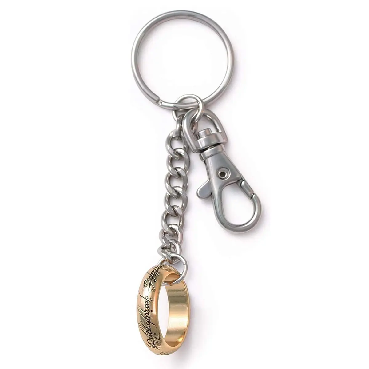 The Noble Collection Lord of the Rings - The One Ring Key Chain | Die Cast Metal, Silver, Unisex - view 2