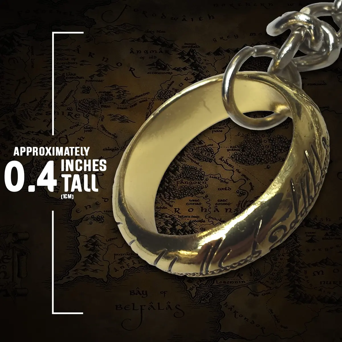 The Noble Collection Lord of the Rings - The One Ring Key Chain | Die Cast Metal, Silver, Unisex - view 3