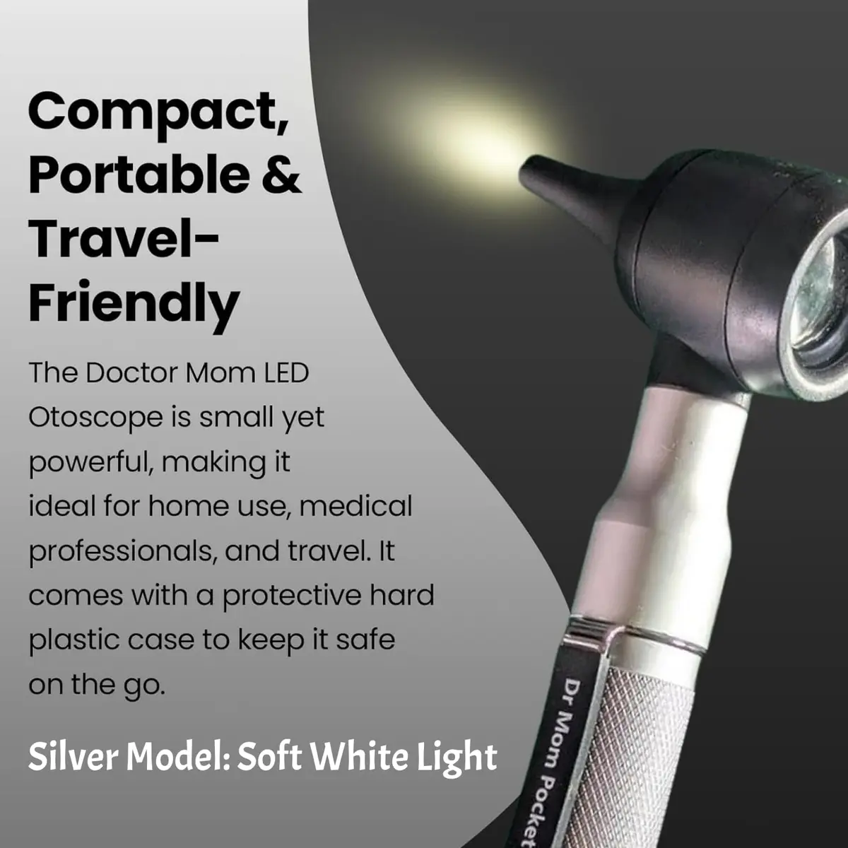 Doctor Mom LED Pocket Pro Otoscope 4th Gen with Adult & Pediatric Specula | 4x Magnification Optical Lens - view 2