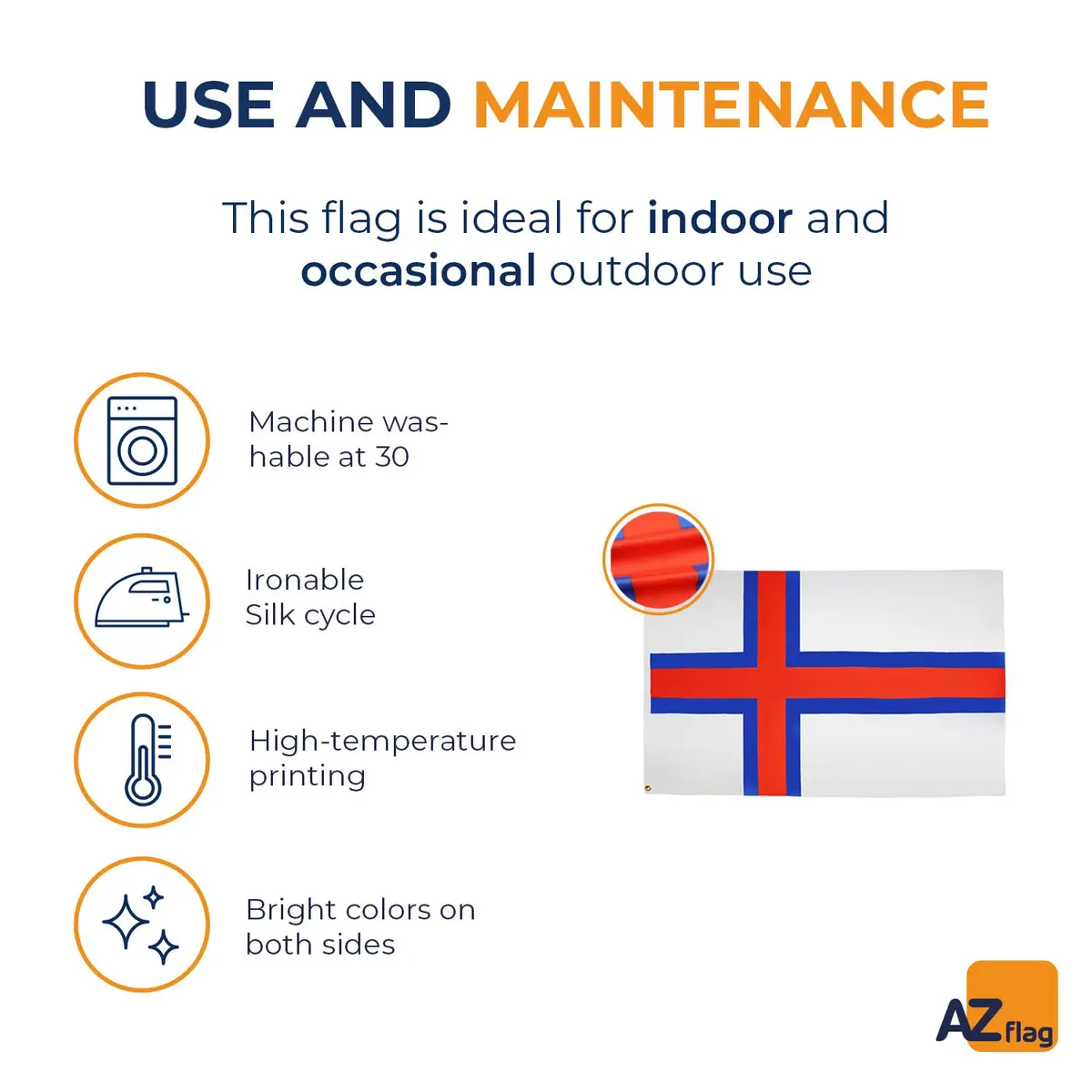 AZ FLAG Faroe Islands Flag 150x90 cm | Durable Polyester for Indoor & Outdoor Use - view 5
