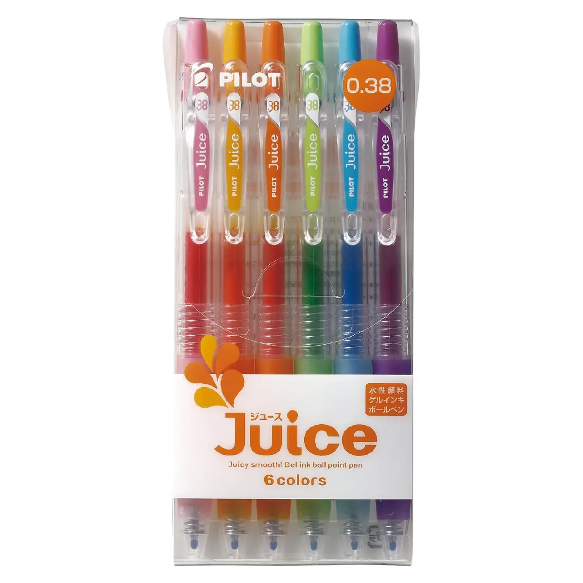 Pilot Juice Gel Ink Pen-0.38 mm-6color Standard | Ultra Fine Tip for Precise Writing in India - main product image