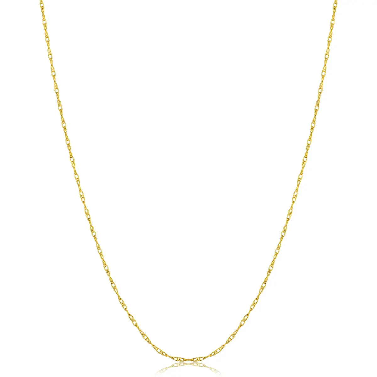 Kooljewelry 10k Gold Rope Chain Necklace 16 inches (40.64 cm) | Elegant Dainty Everyday Style - main product image