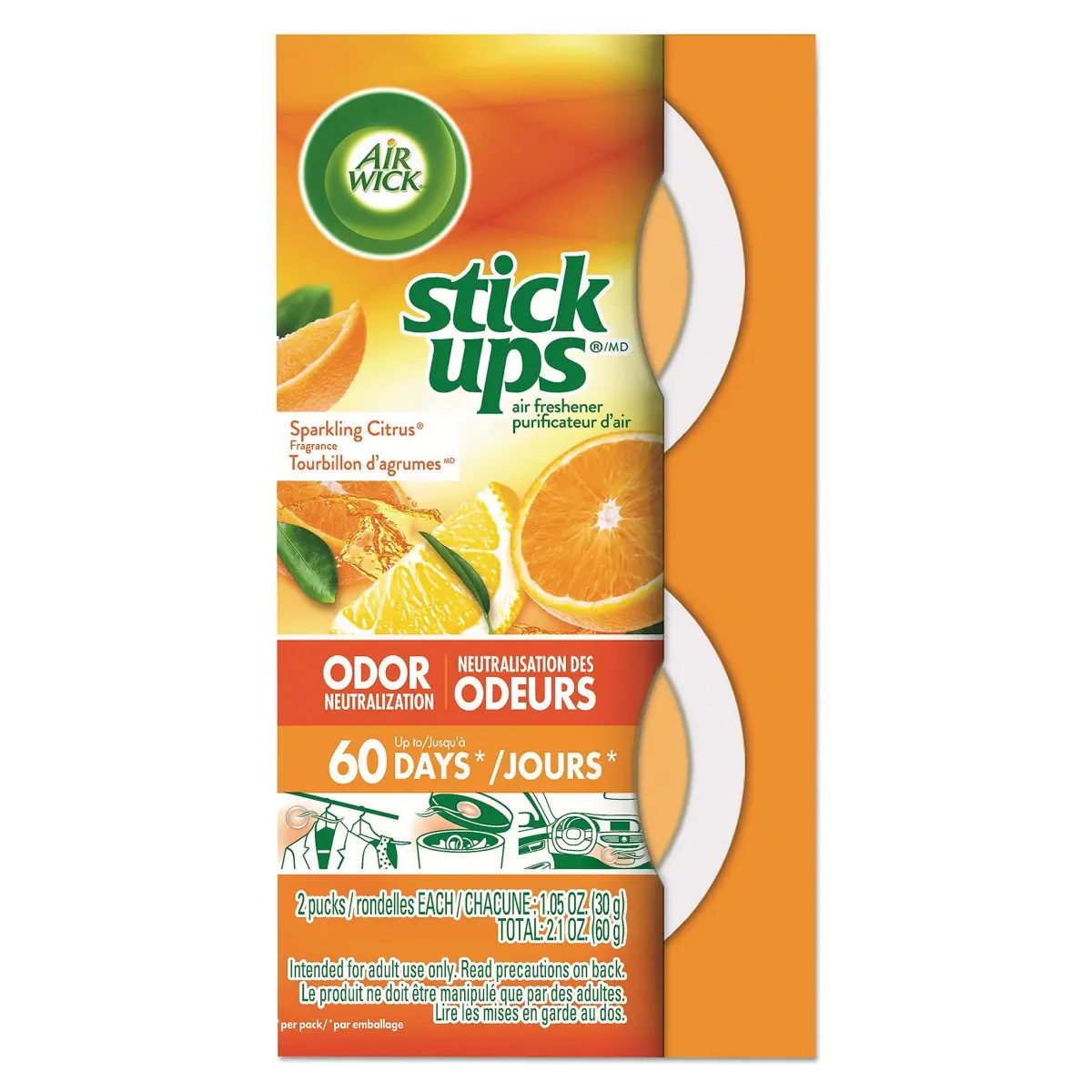 Air Wick Stick Ups Air Freshener Sparkling Citrus 2 Count | Fragrance for Small Spaces - main product image