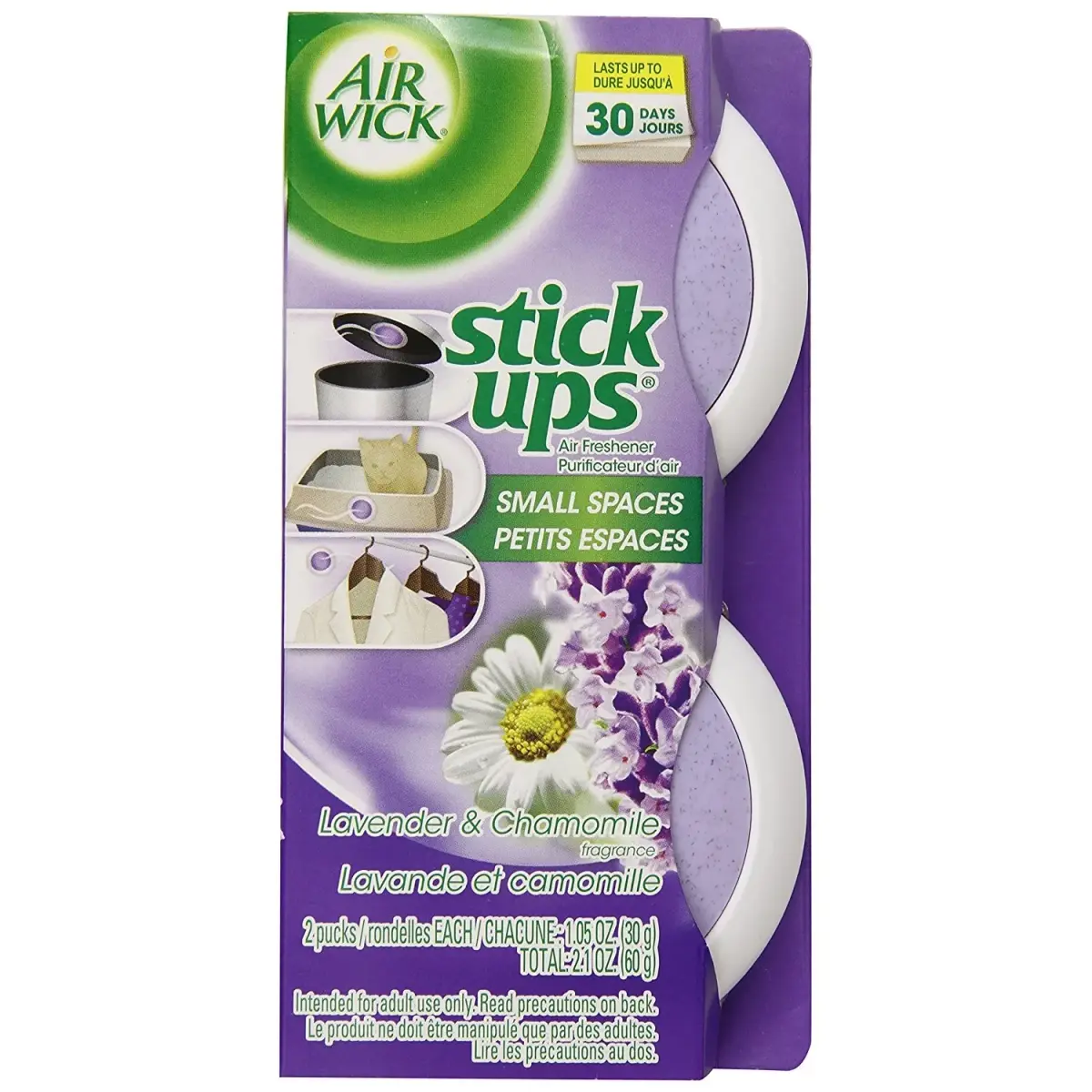 Air Wick Stick Ups Air Freshener, Lavender & Chamomile, 2.1 oz (60g) | Place at Odor Source - main product image