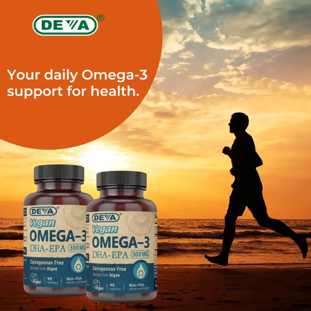 DEVA Vegan Omega-3 DHA-EPA 300 mg Algae Oil Softgels 90 Count | Certified Vegan, Carrageenan-Free - view 5