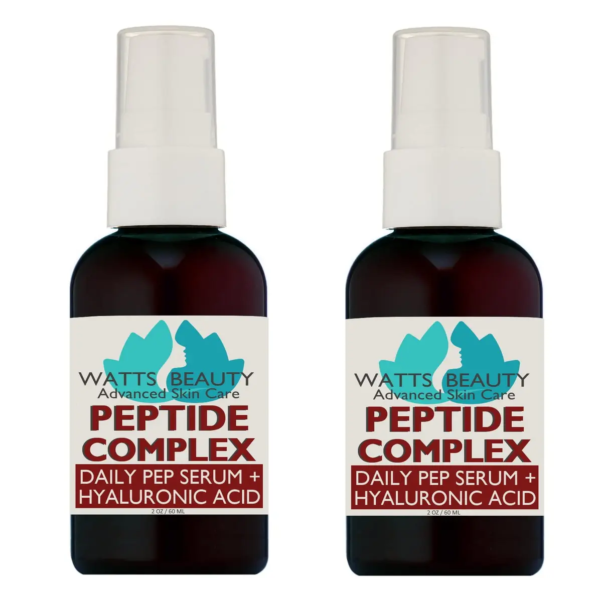 Watts Beauty Multi-Peptide Face Serum 4 oz | Soft Lines & Skin Bounce, All Skin Types - main product image