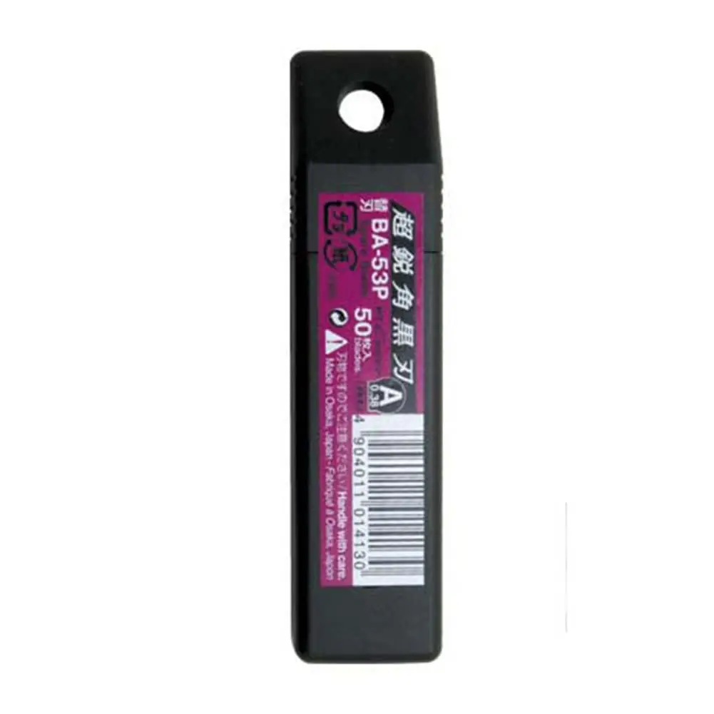 NT Cutter Ultra Sharp Black Snap-Off Utility Knife Blades BA-53P, 9mm x 80mm (50-Pack) - view 2