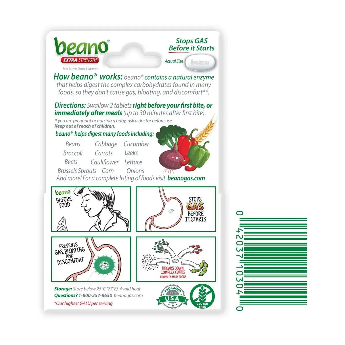 Beano Food Enzyme Dietary Supplement Tablets 30 Count (Pack of 1) | Natural Digestive Support - view 8