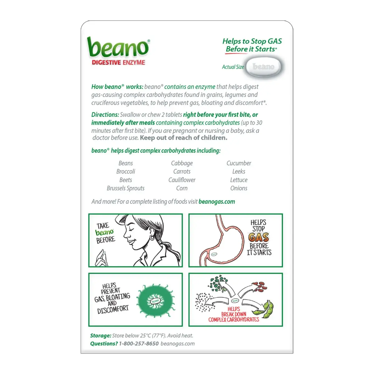 Beano Digestive Enzyme Tablets 100 Count | Helps Prevent Gas & Bloating - view 7