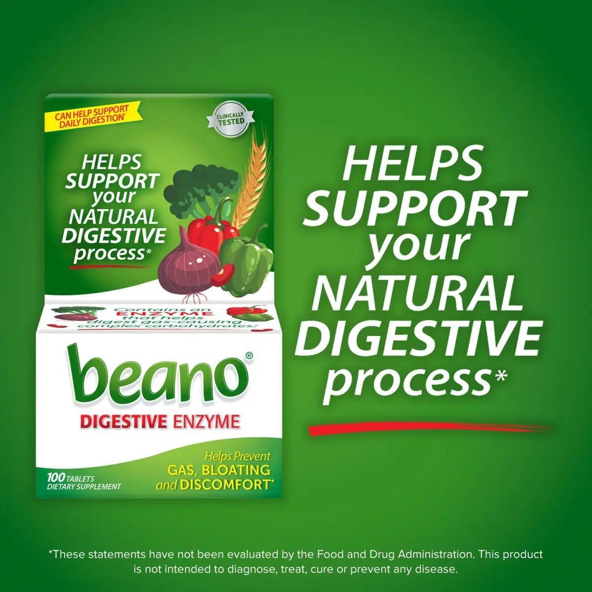 Beano Digestive Enzyme Tablets 100 Count | Helps Prevent Gas & Bloating - view 2